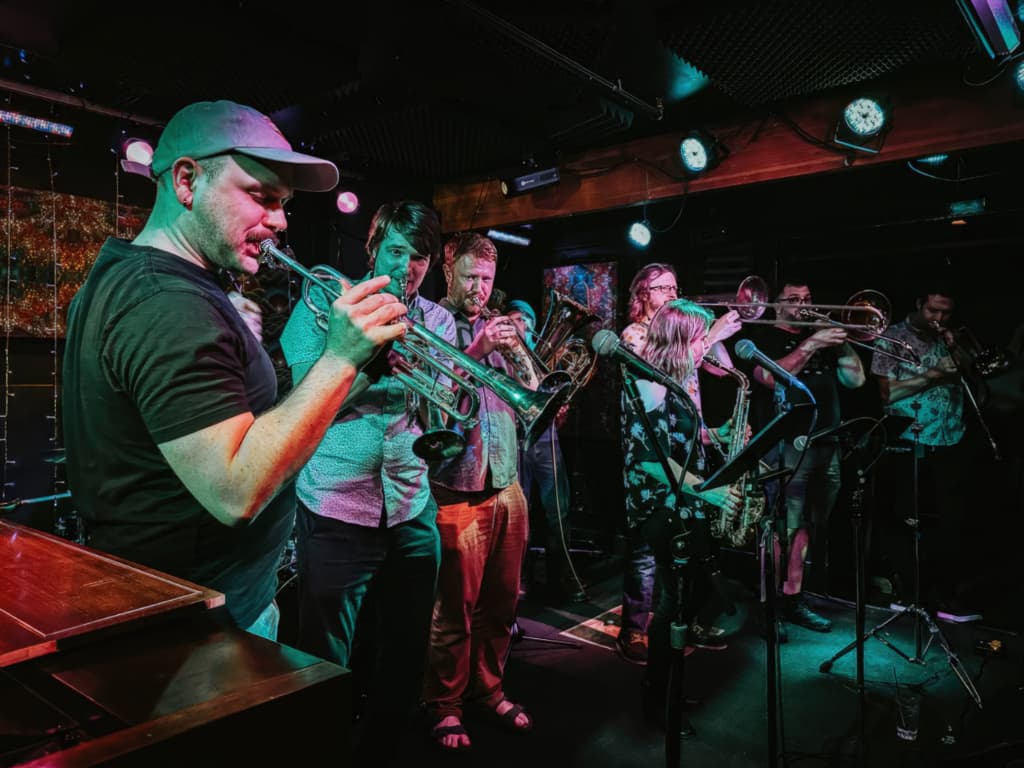 Blowout Brass Band Jam at the Seamonster Lounge